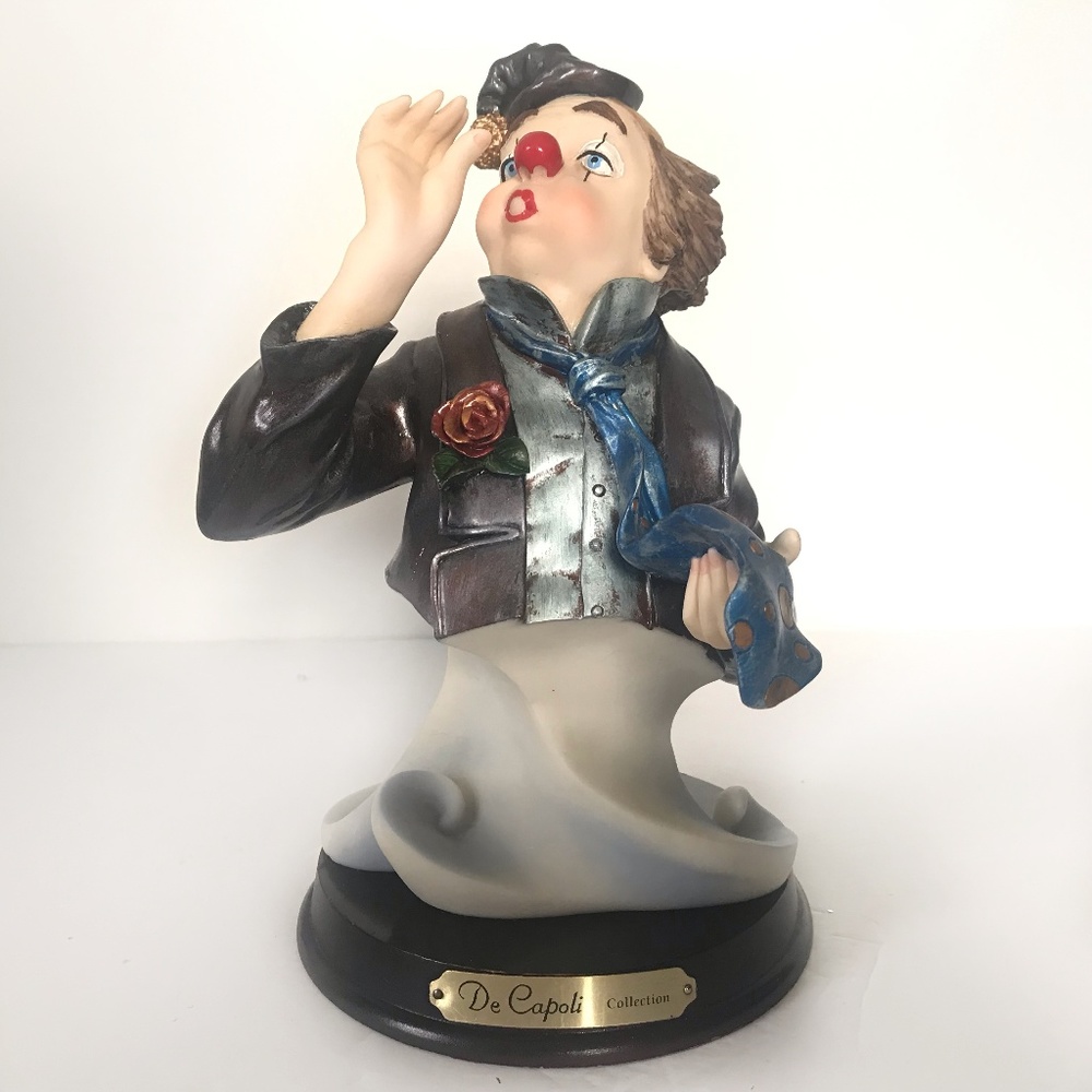 De Capoli Collection Clown Statue Resin Cast Figur